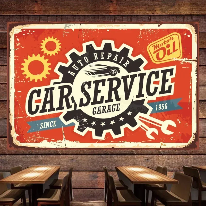 CAR SERVICE Vintage Poster Wal - Auto Repair Shop Banners avis et prix