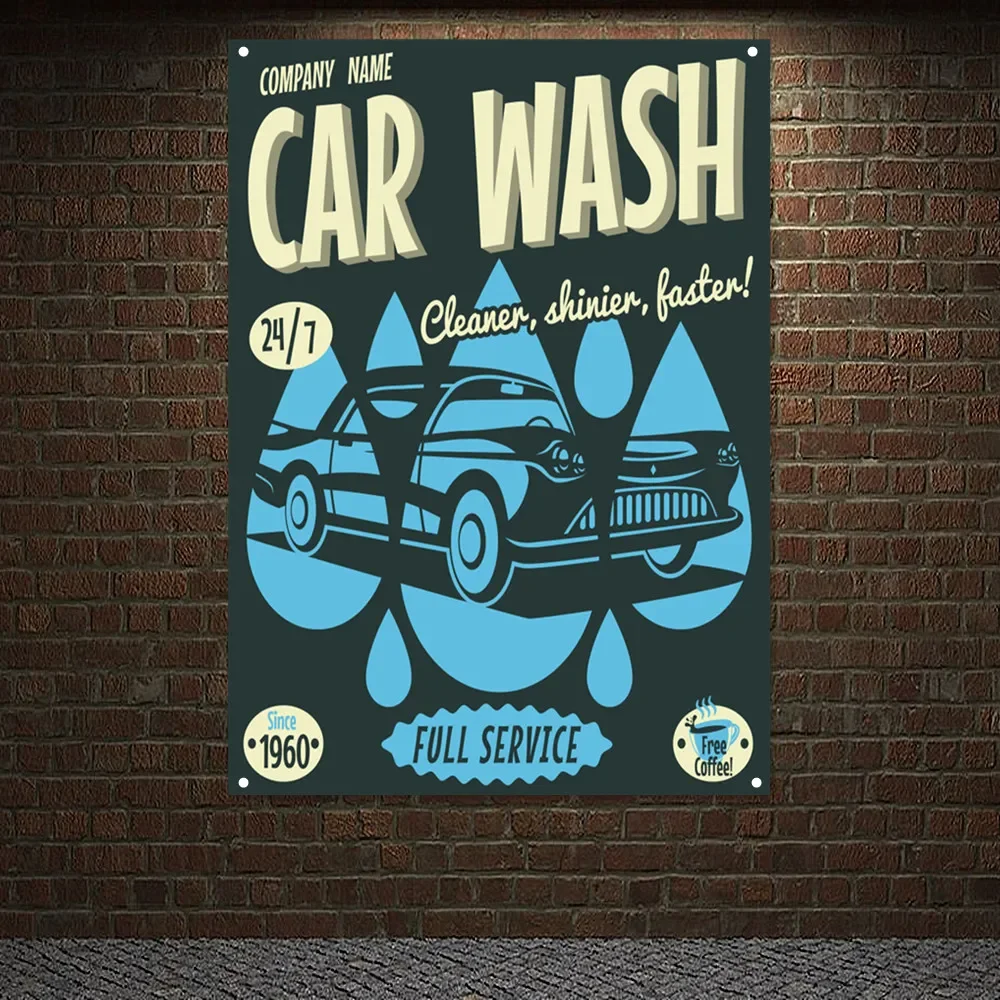 Vintage CAR WASH FULL SERVICE  - Auto Repair Shop Banners avis et prix