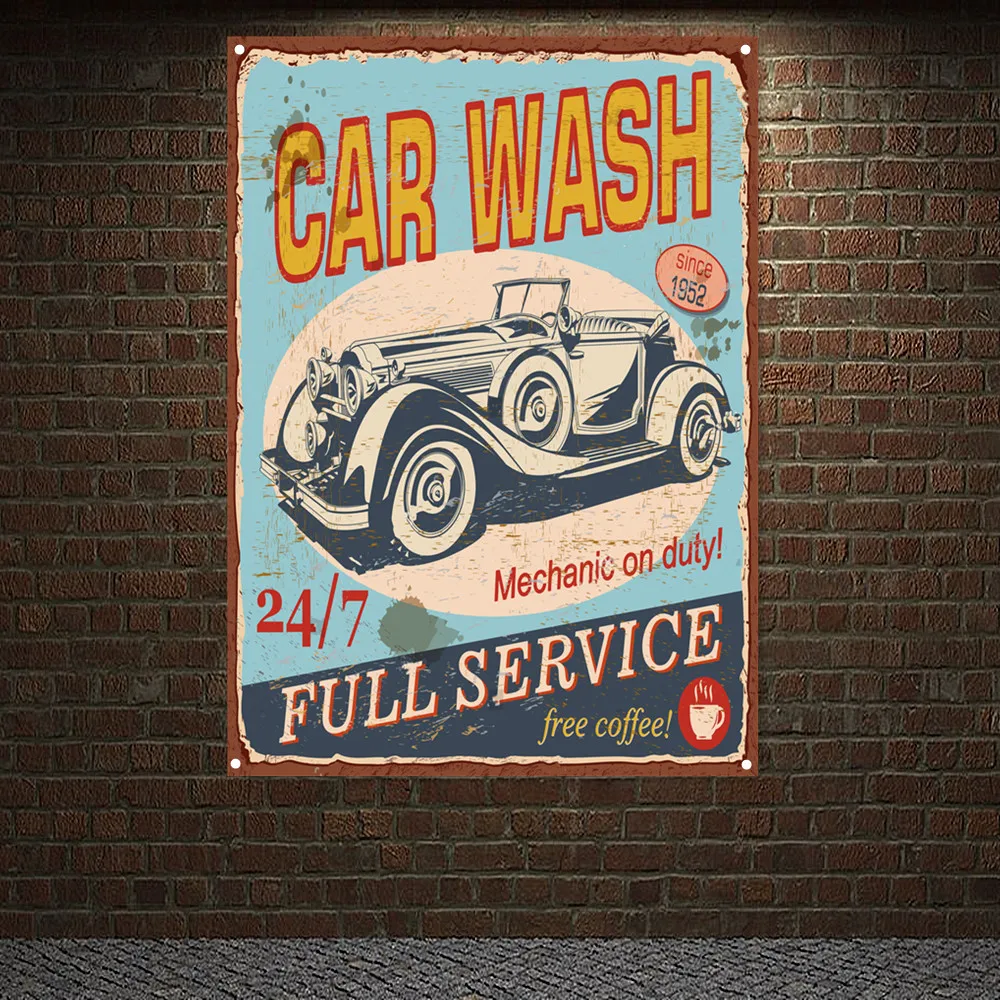 Vintage CAR Wash Full Service  - Auto Repair Shop Banners avis et prix