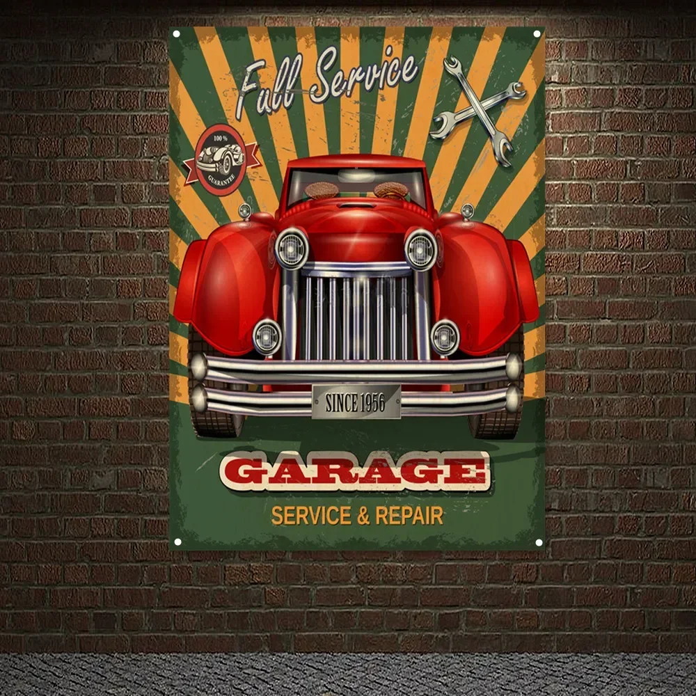 Vintage CAR Garage SERVICE & R - Auto Repair Shop Banners avis et prix