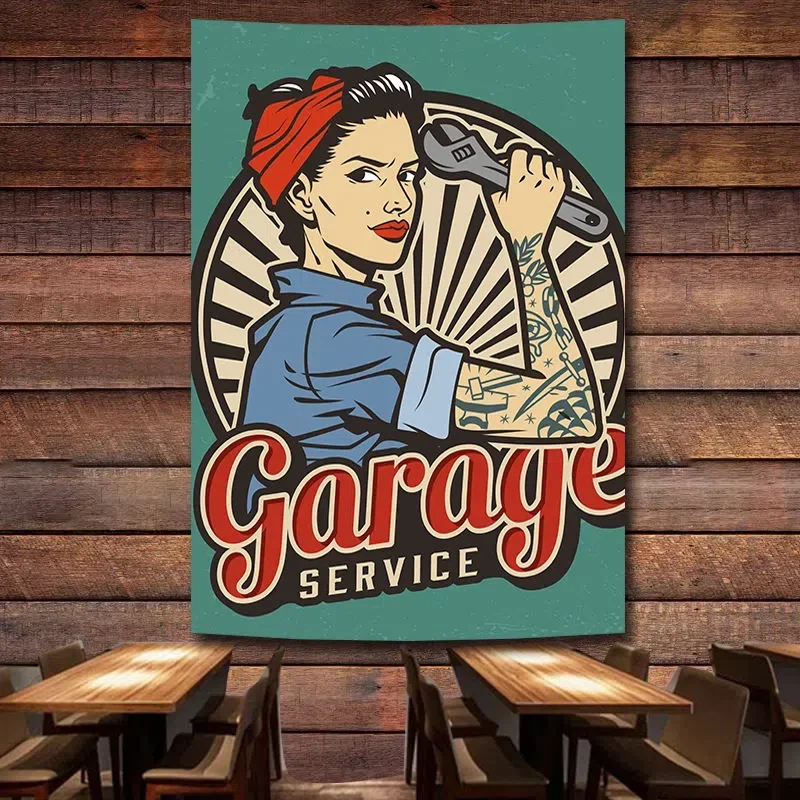 GARAGE SERVICE Vintage Car Rep - Auto Repair Shop Banners avis et prix
