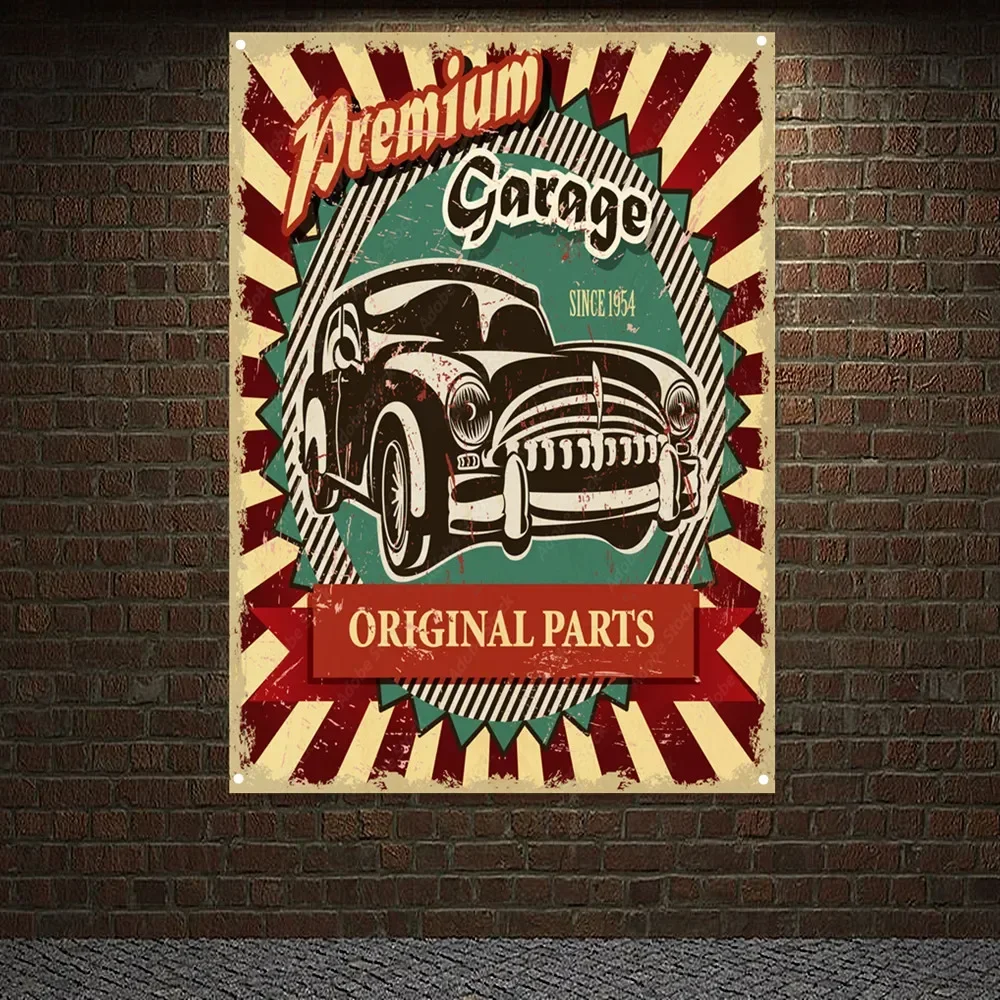 Premium Garage Vintage Car ORI - Auto Repair Shop Banners avis et prix